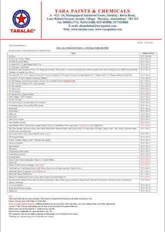 Tara Paints and chemicals